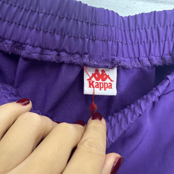 KAPPA 222 Banda Bawon Track Pants grape Purple women's XS elastic logo pull on - Picture 4 of 6